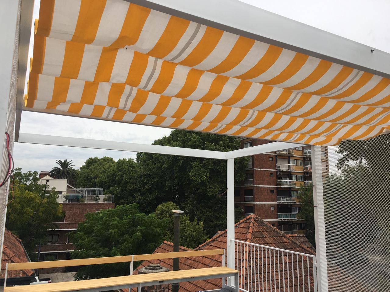 Toldo romano instalado - trabajo 6