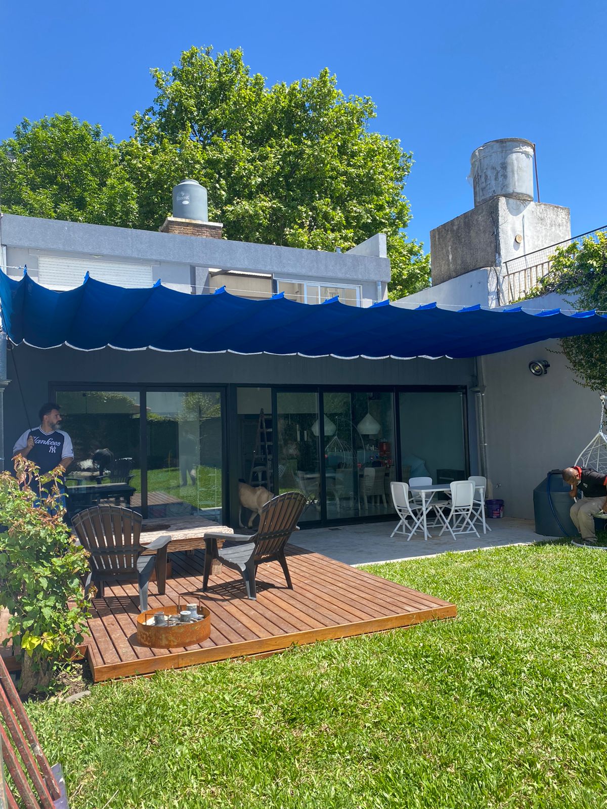 Toldo romano instalado - trabajo 3