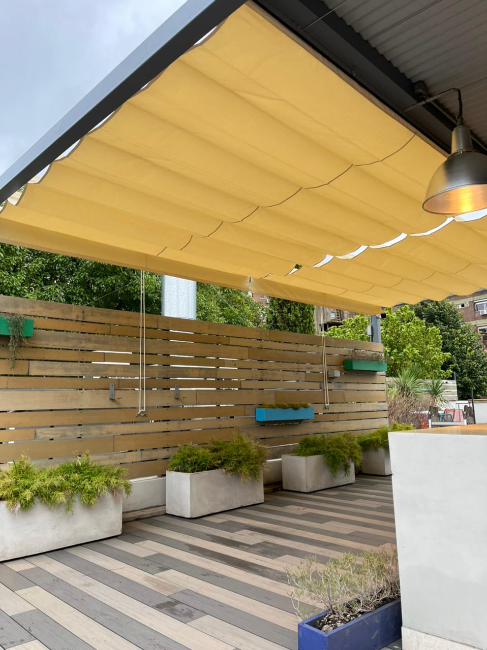 Toldo romano instalado - trabajo 7