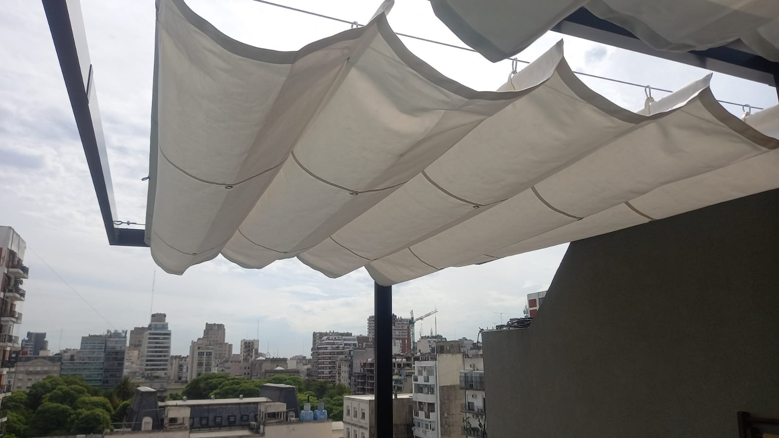 Toldo romano instalado - trabajo 8